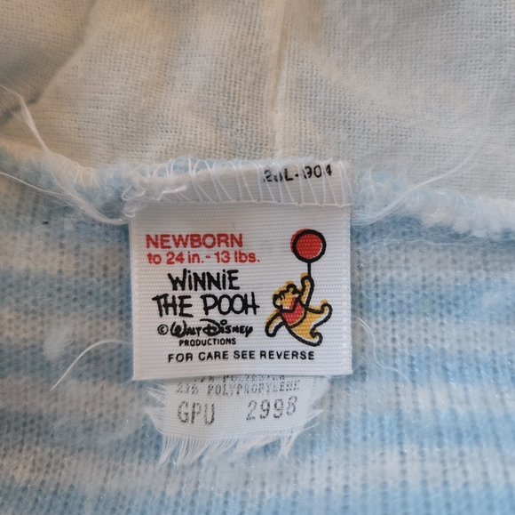 Vintage 1990s Disney Winnie the Pooh blue hooded bunting suit - Picture 7 of 7